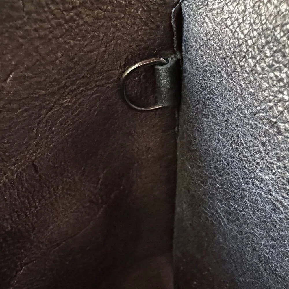 Botkier Hudson Bite Size Tote Black Leather Double Top Handle Shoulder Strap
